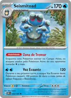 Carta Seismitoad da coleção Obsidian Flames