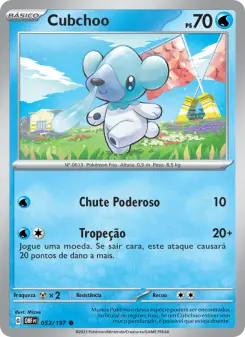 Carta Cubchoo da coleção Obsidian Flames