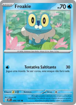 Carta Froakie da coleção Obsidian Flames