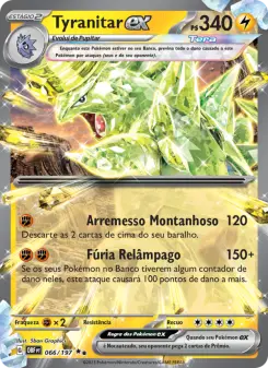 Carta Tyranitar ex da coleção Obsidian Flames