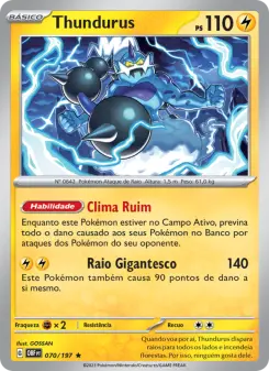 Carta Thundurus da coleção Obsidian Flames