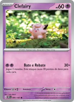 Carta Clefairy da coleção Obsidian Flames