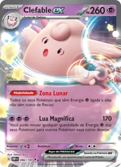 Carta Clefable ex da coleção Obsidian Flames