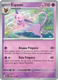Carta Espeon da coleção Obsidian Flames
