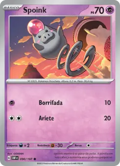 Carta Spoink da coleção Obsidian Flames