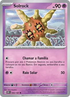 Carta Solrock da coleção Obsidian Flames