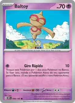 Carta Baltoy da coleção Obsidian Flames