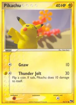 Carta Pikachu da coleção POP Series 2