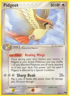 Carta Pidgeot da coleção POP Series 2