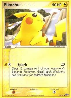 Carta Pikachu da coleção POP Series 4