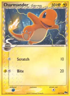 Carta Charmander δ da coleção POP Series 5
