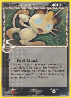 Carta Meowth δ da coleção POP Series 5