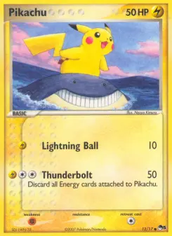 Carta Pikachu da coleção POP Series 5