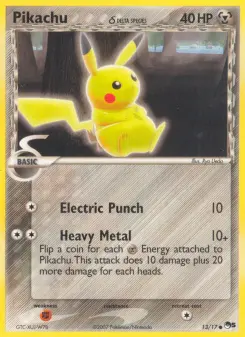 Carta Pikachu δ da coleção POP Series 5