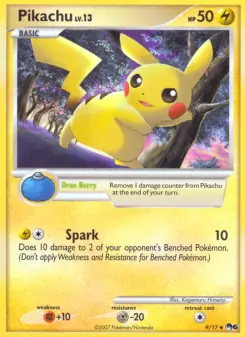 Carta Pikachu da coleção POP Series 6