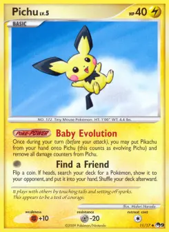 Carta Pichu da coleção POP Series 9