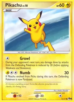 Carta Pikachu da coleção POP Series 9