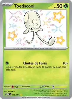 Carta Toedscool da coleção Paldean Fates