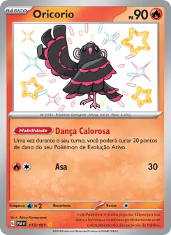 Carta Oricorio da coleção Paldean Fates