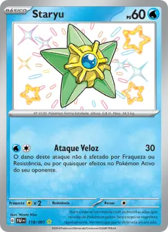 Carta Staryu da coleção Paldean Fates