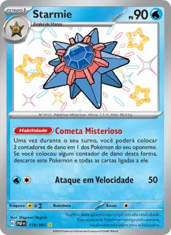 Carta Starmie da coleção Paldean Fates
