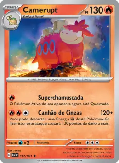 Carta Camerupt da coleção Paldean Fates