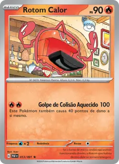 Carta Heat Rotom da coleção Paldean Fates