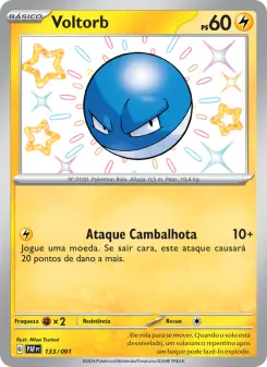 Carta Voltorb da coleção Paldean Fates