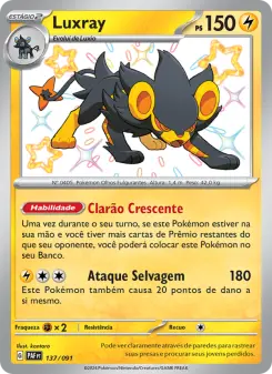 Carta Luxray da coleção Paldean Fates