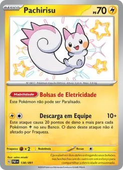 Carta Pachirisu da coleção Paldean Fates