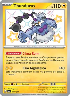 Carta Thundurus da coleção Paldean Fates