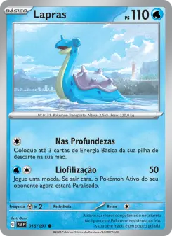 Carta Lapras da coleção Paldean Fates