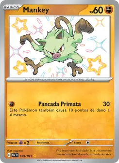 Carta Mankey da coleção Paldean Fates
