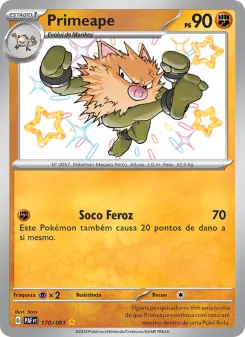 Carta Primeape da coleção Paldean Fates