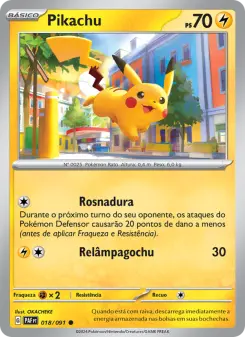Carta Pikachu da coleção Paldean Fates