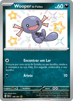 Carta Paldean Wooper da coleção Paldean Fates