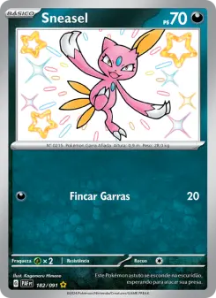 Carta Sneasel da coleção Paldean Fates