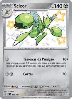 Carta Scizor da coleção Paldean Fates