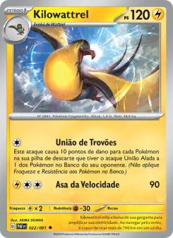 Carta Kilowattrel da coleção Paldean Fates