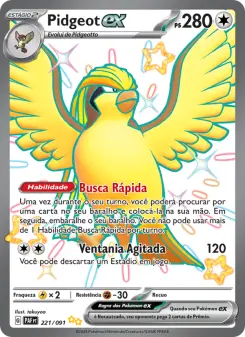 Carta Pidgeot ex da coleção Paldean Fates