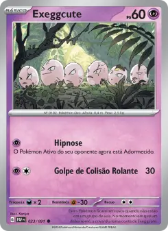 Carta Exeggcute da coleção Paldean Fates