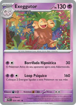 Carta Exeggutor da coleção Paldean Fates