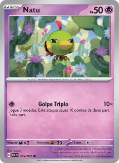 Carta Natu da coleção Paldean Fates