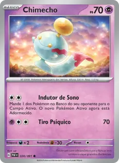 Carta Chimecho da coleção Paldean Fates