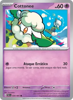 Carta Cottonee da coleção Paldean Fates