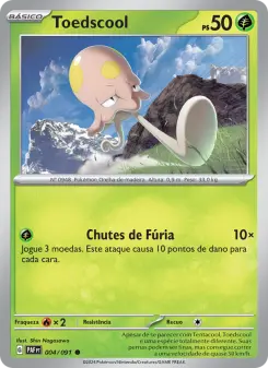 Carta Toedscool da coleção Paldean Fates