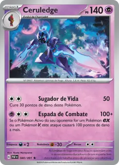 Carta Ceruledge da coleção Paldean Fates