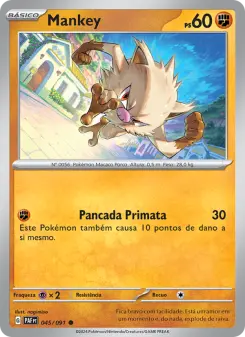 Carta Mankey da coleção Paldean Fates