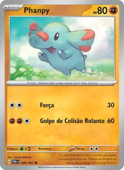 Carta Phanpy da coleção Paldean Fates