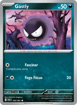 Carta Gastly da coleção Paldean Fates